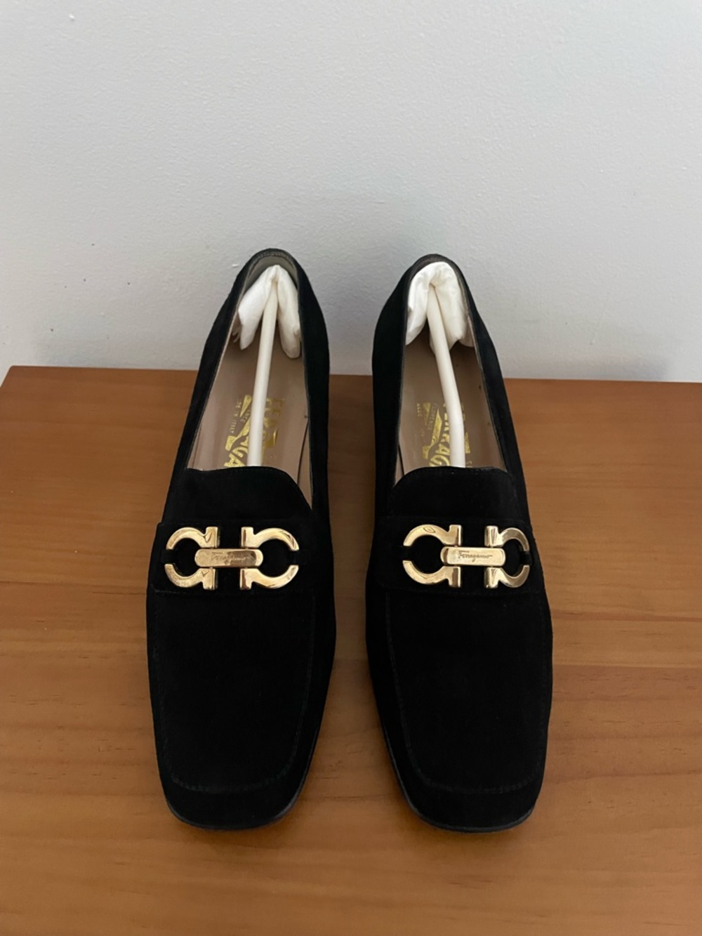 Salvatore Ferragamo Black Suede Loafers - Picture 2 of 9